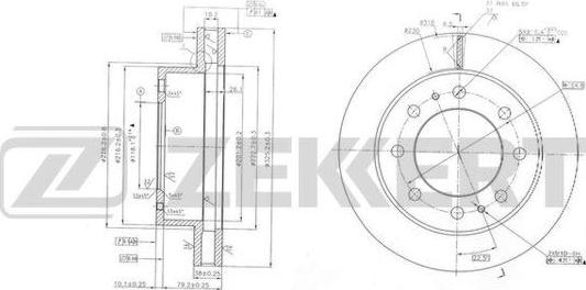 Zekkert BS-6135 - Тормозной диск unicars.by