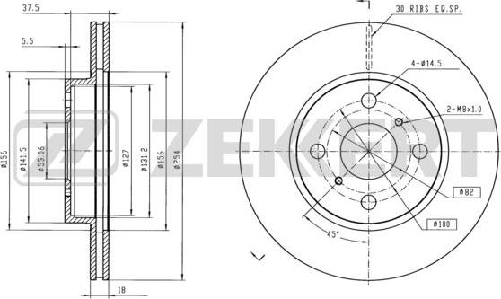 Zekkert BS-6319 - Тормозной диск unicars.by