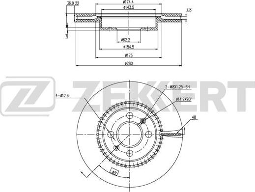 Zekkert BS-6294 - Тормозной диск unicars.by