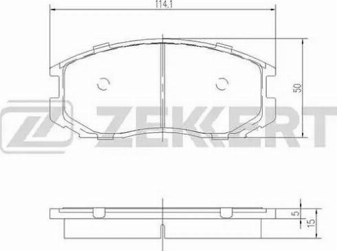 Zekkert BS-1953 - Тормозные колодки, дисковые, комплект unicars.by