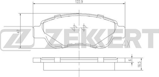 Zekkert BS-1939 - Тормозные колодки, дисковые, комплект unicars.by