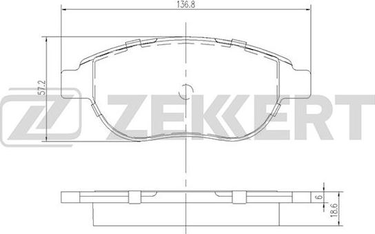 Zekkert BS-1447 - Тормозные колодки, дисковые, комплект unicars.by