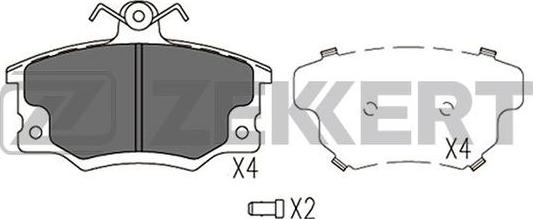 Zekkert BS-1542 - Тормозные колодки, дисковые, комплект unicars.by