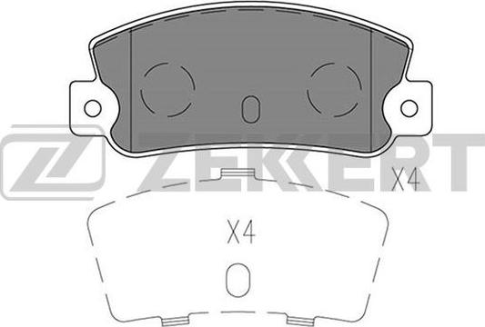 Zekkert BS-1519 - Тормозные колодки, дисковые, комплект unicars.by