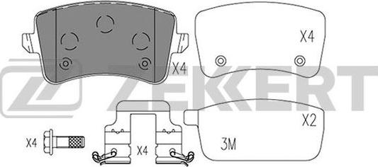 Zekkert BS-1575 - Тормозные колодки, дисковые, комплект unicars.by