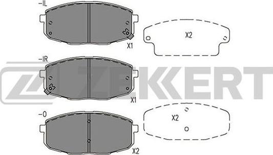 Zekkert BS-1578 - Тормозные колодки, дисковые, комплект unicars.by