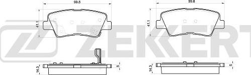 Zekkert BS-1048 - Тормозные колодки, дисковые, комплект unicars.by