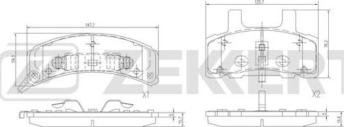 Zekkert BS-1073 - Тормозные колодки, дисковые, комплект unicars.by