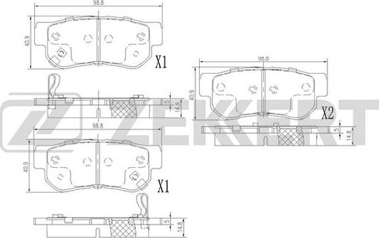 Zekkert BS-1803 - Тормозные колодки, дисковые, комплект unicars.by