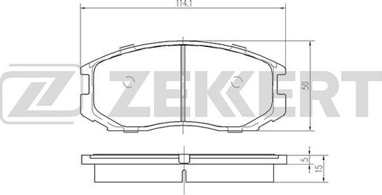 Zekkert BS-1237 - Тормозные колодки, дисковые, комплект unicars.by