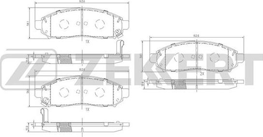 Zekkert BS-1226 - Тормозные колодки, дисковые, комплект unicars.by