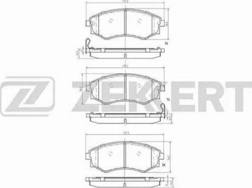 Zekkert BS-1767 - Тормозные колодки, дисковые, комплект unicars.by