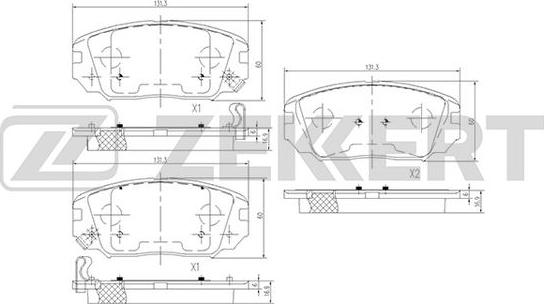 Zekkert BS-1780 - Тормозные колодки, дисковые, комплект unicars.by