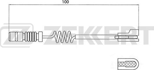 Zekkert BS-8015 - Сигнализатор, износ тормозных колодок unicars.by