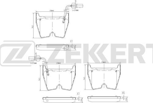 Zekkert BS-3039 - Тормозные колодки, дисковые, комплект unicars.by