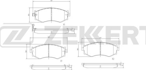 Zekkert BS-3025 - Тормозные колодки, дисковые, комплект unicars.by