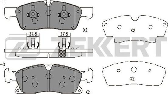 Zekkert BS-2951 - Тормозные колодки, дисковые, комплект unicars.by