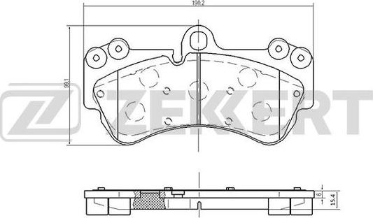 Zekkert BS-2449 - Тормозные колодки, дисковые, комплект unicars.by