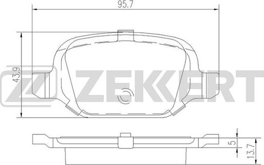 Zekkert BS-2463 - Тормозные колодки, дисковые, комплект unicars.by