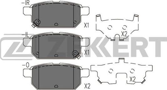 Zekkert BS-2433 - Тормозные колодки, дисковые, комплект unicars.by