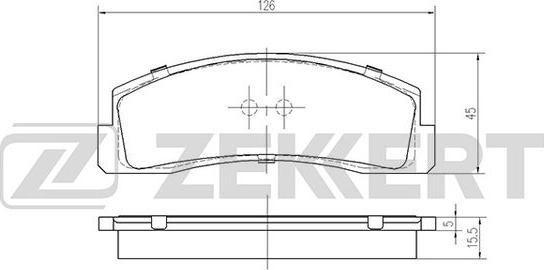 Zekkert BS-2068 - Тормозные колодки, дисковые, комплект unicars.by