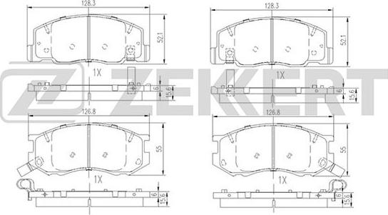 Zekkert BS-2083 - Тормозные колодки, дисковые, комплект unicars.by