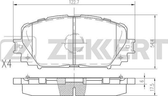 Zekkert BS-2079 - Тормозные колодки, дисковые, комплект unicars.by