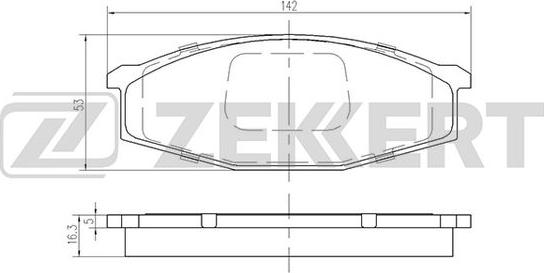 Zekkert BS-2150 - Тормозные колодки, дисковые, комплект unicars.by