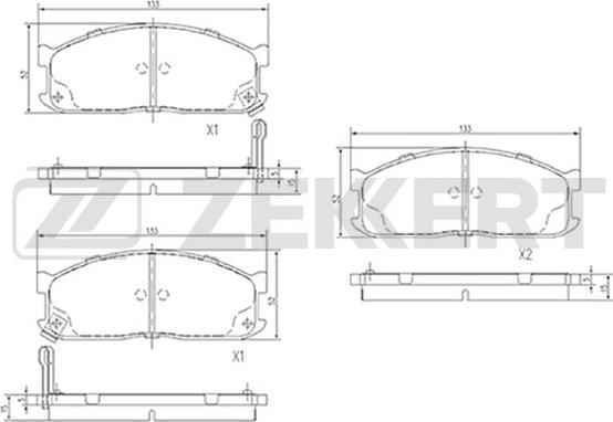 Zekkert BS-2137 - Тормозные колодки, дисковые, комплект unicars.by