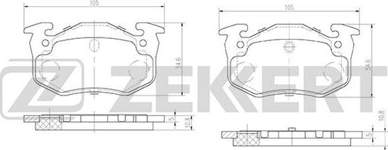 Zekkert BS-2893 - Тормозные колодки, дисковые, комплект unicars.by