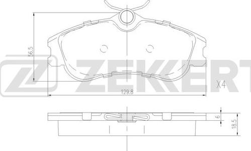 Zekkert BS-2892 - Тормозные колодки, дисковые, комплект unicars.by