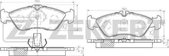 Zekkert BS-2846 - Тормозные колодки, дисковые, комплект unicars.by