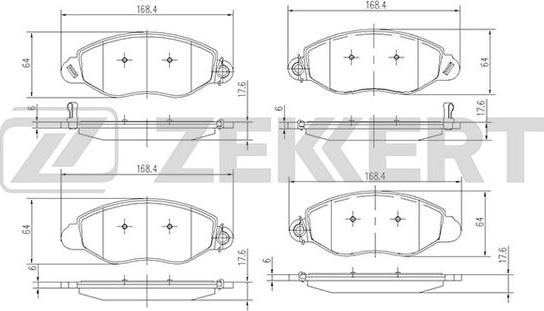 Zekkert BS-2840 - Тормозные колодки, дисковые, комплект unicars.by