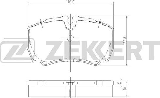 Zekkert BS-2842 - Тормозные колодки, дисковые, комплект unicars.by