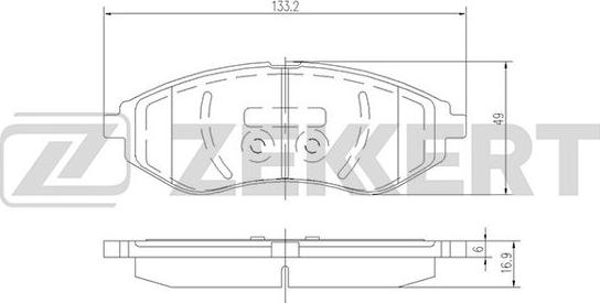 Zekkert BS-2812 - Тормозные колодки, дисковые, комплект unicars.by