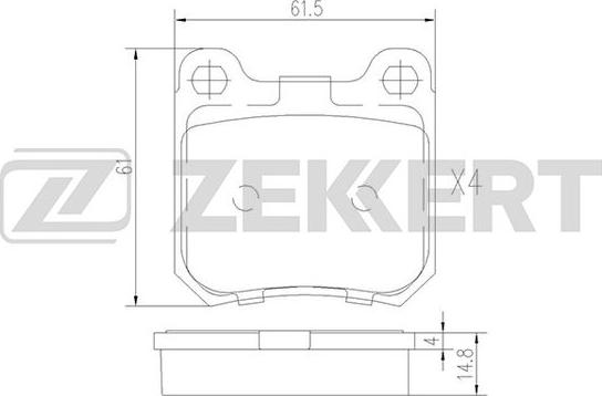 Zekkert BS-2356 - Тормозные колодки, дисковые, комплект unicars.by