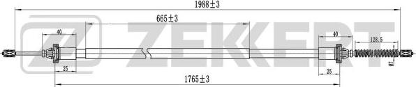 Zekkert BZ-1212 - Тросик, cтояночный тормоз unicars.by