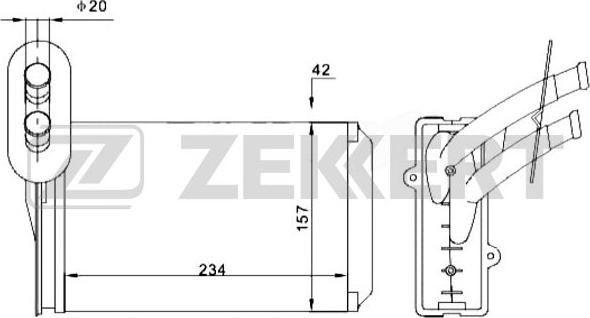 Zekkert MK-5013 - Теплообменник, отопление салона unicars.by