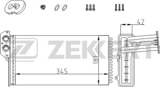 Zekkert MK-5116 - Теплообменник, отопление салона unicars.by