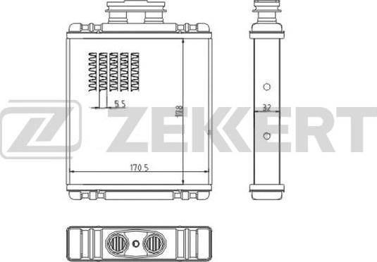 Zekkert MK-5136 - Теплообменник, отопление салона unicars.by