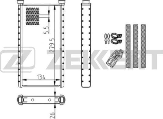 Zekkert MK-5133 - Теплообменник, отопление салона unicars.by