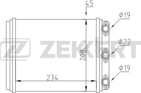 Zekkert MK-5124 - Теплообменник, отопление салона unicars.by