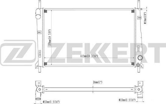 Zekkert MK-1022 - Радиатор, охлаждение двигателя unicars.by