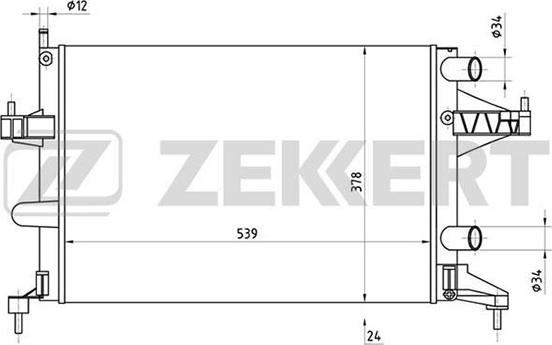 Zekkert MK-1152 - Радиатор, охлаждение двигателя unicars.by