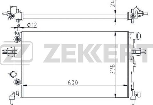 Zekkert MK-1113 - Радиатор, охлаждение двигателя unicars.by