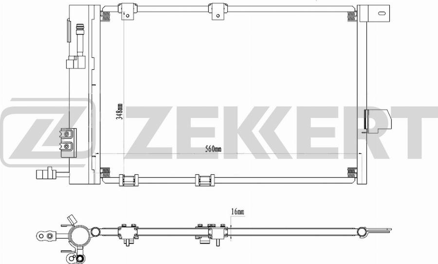 Zekkert MK-3205 - Конденсатор кондиционера unicars.by