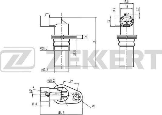 Zekkert SE-4109 - Датчик импульсов, коленвал unicars.by