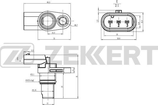 Zekkert SE-5050 - Датчик, положение распределительного вала unicars.by