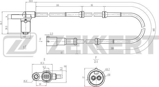 Zekkert SE-6207 - Датчик ABS, частота вращения колеса unicars.by