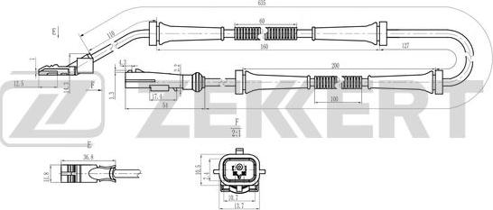 Zekkert SE-6221 - Датчик ABS, частота вращения колеса unicars.by